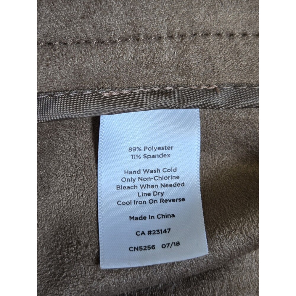 Talbots Pants Womens 14 Brown Stretch Velour Velvet Trousers Casual Office - Picture 8 of 8